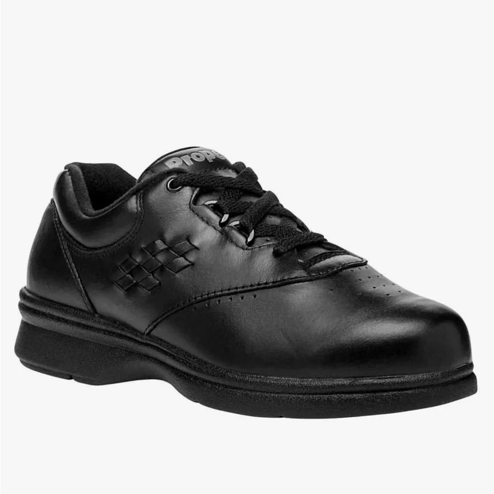 PROPET Black Vista Lace-Up Walker W3910 Oxford Leather Comfort Shoes Sz 8 XX(4E) - Picture 1 of 16